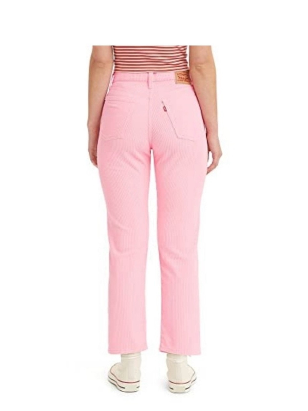 Levi's Bubblegum Pink Cropped Straight Jeans excellent condition